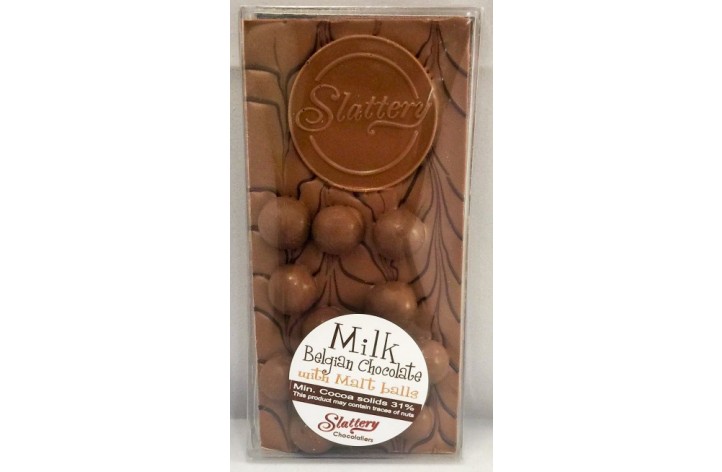 Small Milk Chocolate Bar with Malt Balls